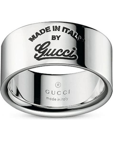 Gucci Sterling Silver Trademark Ring 